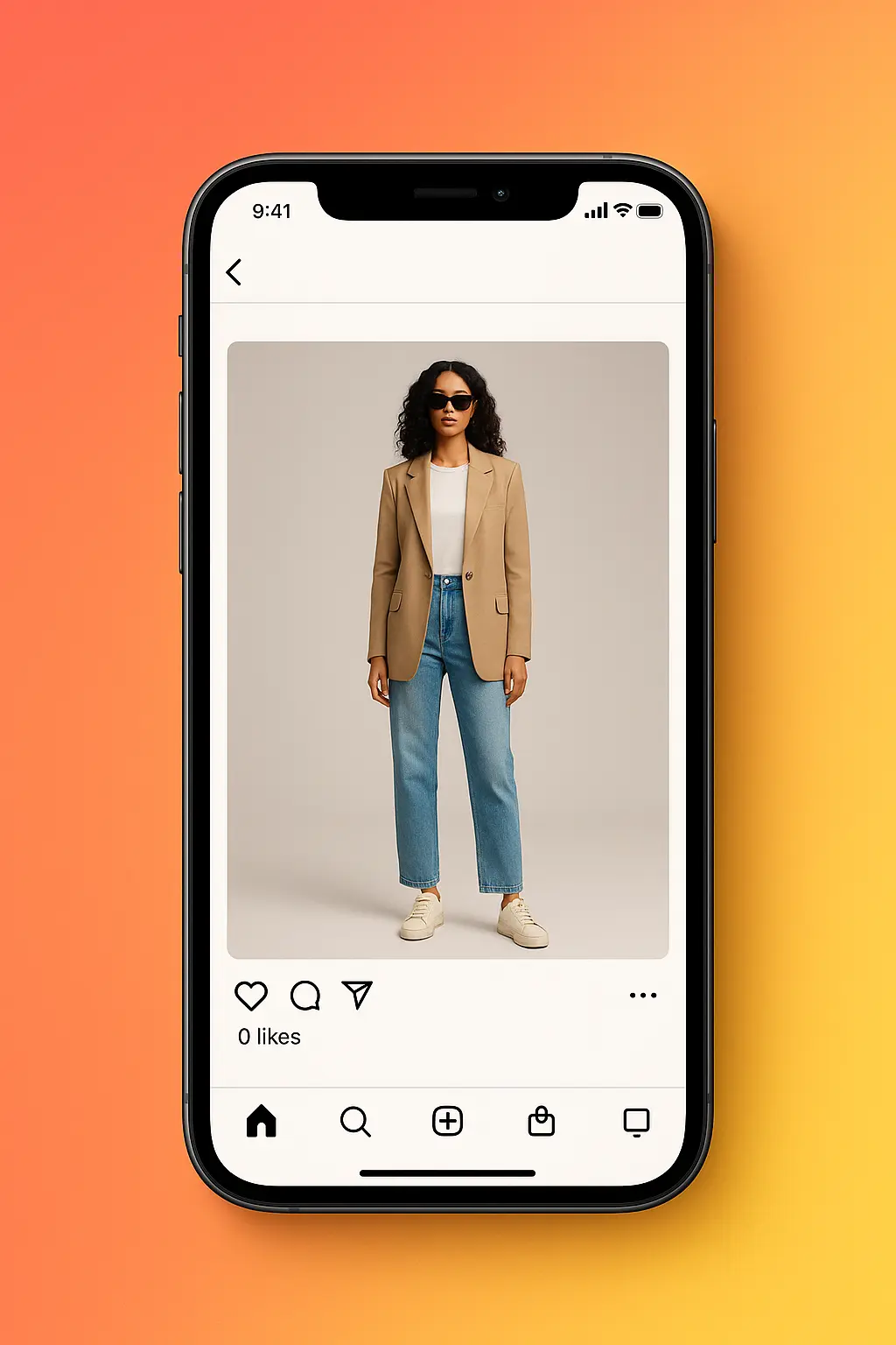 Instagram outfit mock-up